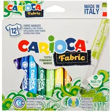 Набор фломастеров для ткани Carioca "Fabric Liner" 12 цв.
