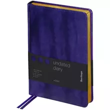 Ежедневник недатированный А5 160 л. кожзам Berlingo "xGold" зол. срез фиолетовый