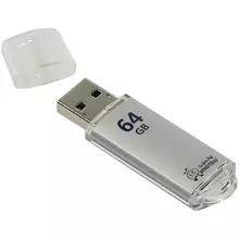 Память Smart Buy "V-Cut" 64GB USB 2.0 Flash Drive серебристый (металл. корпус )