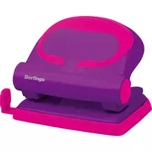 Дырокол Berlingo "Fuze" 20 л. пластиковый фиолетовый с линейкой