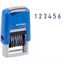 Нумератор мини автомат Berlingo "Printer 7836" 6 разрядов 3 мм. пластик блистер