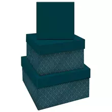 Набор квадратных коробок 3в1 Meshu "Emerald style. Base" (195*195*11-155*155*9 см.)