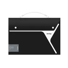 Папка-портфель 13 отделений Berlingo "xProject" А4, черная/белая, 700 мкм