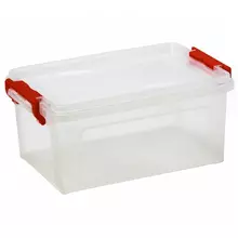 Ящик для хранения Idea 14 л. с крышкой на защелках 42*28*17 см. прозрачный