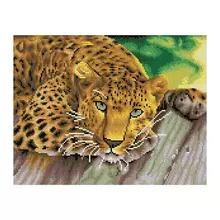 Алмазная мозаика Три Совы "Леопард" 30*40 см. холст картонная коробка с пластиковой ручкой