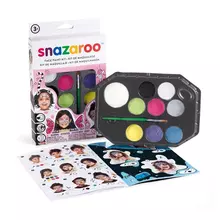 Набор красок для детского грима Snazaroo, 8 цв*2 мл. аксессуары, картонная коробка