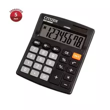 Калькулятор настольный Citizen SDC-805NR, 8 разр. двойное питание, 105*120*21 мм. черный