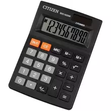 Калькулятор настольный Citizen SDC-022SR 10 разрядов двойное питание 88*127*23 мм. черный
