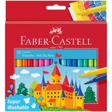 Фломастеры Faber-Castell "Замок" 36 цв. смываемые картон