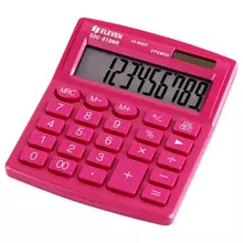 Калькулятор настольный Eleven SDC-810NR-PK 10 разрядов двойное питание 127*105*21 мм. розовый