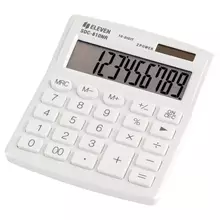 Калькулятор настольный Eleven SDC-810NR-WH, 10 разрядов, двойное питание, 127*105*21 мм. белый