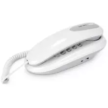 Телефон проводной Texet ТХ-236 повторный набор компактный размер светло-серый