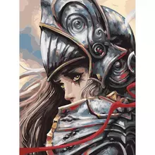 Картина по номерам на холсте Три Совы "Воительница" 30*40 с акриловыми красками и кистями