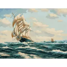 Картина по номерам на холсте Три Совы "Море" 30*40 см. с акриловыми красками и кистями
