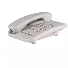 Телефон проводной Texet ТХ-212 повторный набор светло-серый