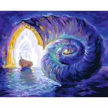 Картина по номерам на холсте Три Совы "Затерянный мир" 40*50 с акриловыми красками и кистями