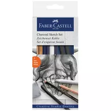 Набор угля и угольных карандашей Faber-Castell "Charcoal Sketch" 7 предметов