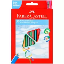 Карандаши цветные Faber-Castell "Ecopen" 36 цв. трехгранные заточенные картон с точилкой