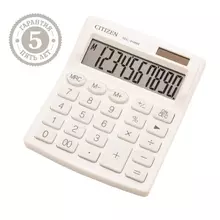 Калькулятор настольный Citizen SDC-810NR-WH, 10 разрядов, двойное питание, 102*124*25 мм. белый