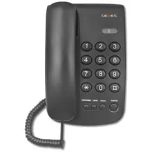 Телефон проводной Texet TX-241 повторный набор черный