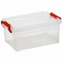 Ящик для хранения Idea 25 л. с крышкой на защелках 48*32*24 см. прозрачный