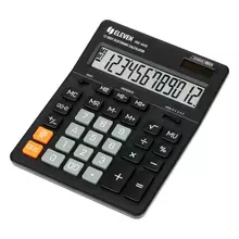 Калькулятор настольный Eleven SDC-444S, 12 разрядов, двойное питание, 155*205*36 мм. черный
