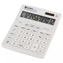 Калькулятор настольный Eleven SDC-444X-WH 12 разрядов двойное питание 155*204*33 мм. белый