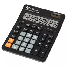Калькулятор настольный Eleven SDC-554S 14 разрядов двойное питание 155*205*36 мм. черный