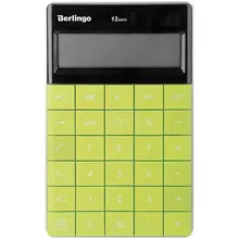 Калькулятор настольный Berlingo "PowerTX", 12 разр. двойное питание, 165*105*13 мм. зеленый