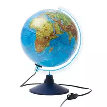 Глобус физико-политический Globen, 25 см, интерактивный, с подсветкой на круглой подставке
