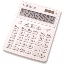 Калькулятор настольный Citizen SDC444XRWHE, 12 разрядов, двойное питание, 155*204*33 мм. белый