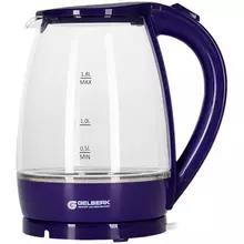 Чайник электрический Gelberk GL-471 18 л. 2000Вт стекло/пластик фиолетовый