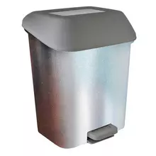 Ведро-контейнер для мусора (урна) Spin&Clean "Flamenco", 15 л. с педалью, прямоугольное, металл.покрытие