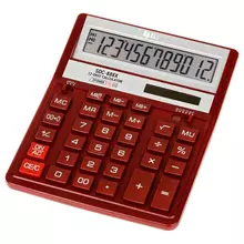 Калькулятор настольный Eleven SDC-888X-RD 12 разрядов двойное питание 158*203*31 мм. красный