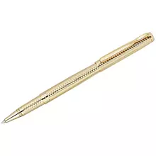 Ручка-роллер Delucci "Celeste" синяя 06 мм. цвет корпуса - золото подарочная упаковка