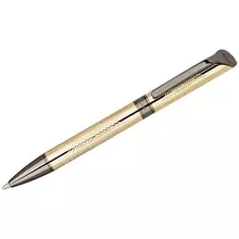 Ручка шариковая Delucci "Completo" синяя 10 мм. корпус золото/оружейный металл поворотн. подарочная упаковка