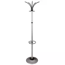 Вешалка напольная Титан "Класс (Ц) -ТМЗ", металл, цвет серый, 5 крючков, подставка для зонтов