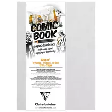 Скетчбук для маркеров 32 л. 176*250 Clairefontaine "Comic book" на склейке 220г./м2