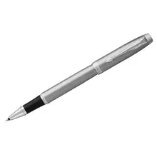 Ручка-роллер Parker "IM Essential Stainless Steel CT" черная, 0,8 мм. подарочная упаковка