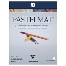 Альбом для пастели 12 л. 300*400 мм. на склейке Clairefontaine "Pastelmat" 360г./м2 бархат цв. блок