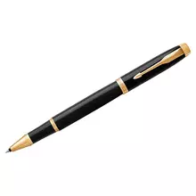 Ручка-роллер Parker "IM Black GT" черная, 0,8 мм. подарочная упаковка