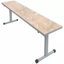 Скамья для стола обеденного Мета Мебель 3-местная 1500*320*460 каркас серый ДСП/пластик мрамор