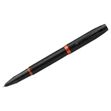 Ручка-роллер Parker "IM Professionals Flame Orange BT" черная 08 мм. подарочная упаковка