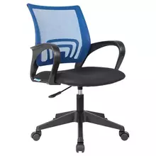 Кресло оператора Helmi HL-M95 R (695) "Airy" спинка сетка синяя/сиденье ткань TW черная пиастра