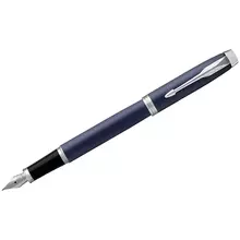 Ручка перьевая Parker "IM Matte Blue CT" синяя, 0,8 мм. подарочная упаковка