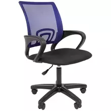 Кресло оператора Helmi HL-M96 R "Airy" спинка сетка синяя/сиденье ткань черная пиастра