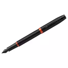 Ручка перьевая Parker "IM Professionals Flame Orange BT" синяя 08 мм. подарочная упаковка