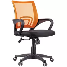 Кресло оператора OfficeSpace SP-M96 ткань спинка сетка оранж/сиденье TW черная механизм качания