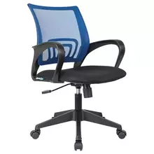 Кресло оператора Helmi HL-M95 (695) "Airy" спинка сетка синяя/сиденье ткань TW черная механизм качания