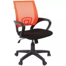 Кресло оператора Chairman 696 PL спинка ткань-сетка оранжевая/сиденье TW черная механизм качания